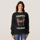 Happy Pawlidays French Bulldog Christmas Paw Dog H Sweatshirt (Vorne ganz)