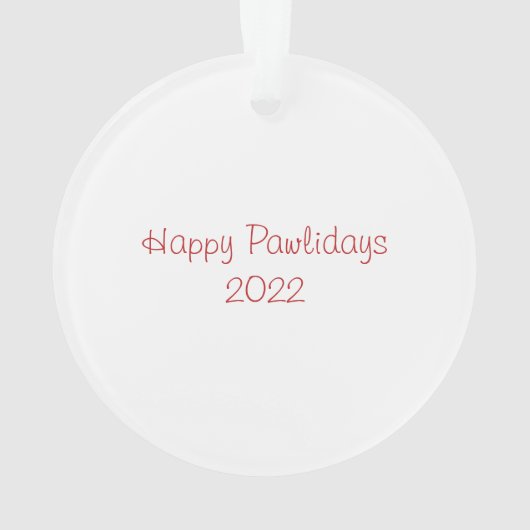 Happy Pawlidays French Bulldogs Christmas Ornament (Rückseite)