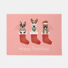 Happy Pawlidays French Bulldogs Christmas Strumpf Fußmatte