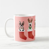 Happy Pawlidays French Bulldogs Christmas Strumpf Kaffeetasse (Links)