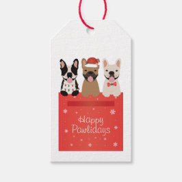 Happy Pawlidays French Bulldogs Geschenkanhänger