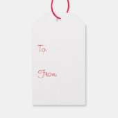 Happy Pawlidays French Bulldogs Geschenkanhänger (Rückseite)