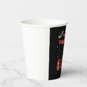 Happy Pawlidays Funny Christmas Dog Paw Xmas Dogs Pappbecher (Rechts)