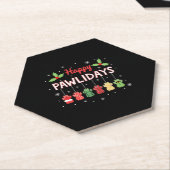Happy Pawlidays Funny Christmas Dog Paw Xmas Dogs Untersetzer (angewinkelt)
