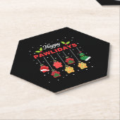 Happy Pawlidays Funny Christmas Dog Paw Xmas Dogs Untersetzer (angewinkelt)