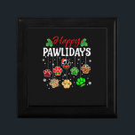 Happy Pawlidays Funny Christmas Hund Paw Xmas Hund Erinnerungskiste<br><div class="desc">Happy Pawlidays Funny Christmas Hund Paw Xmas Hunde Lover Geschenk</div>