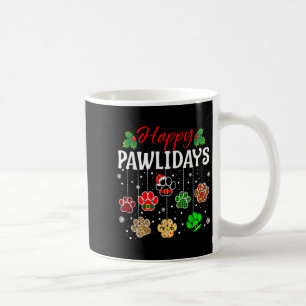 Happy Pawlidays Funny Christmas Hund Paw Xmas Hund Kaffeetasse
