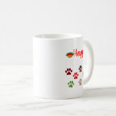 Happy Pawlidays Funny Christmas Hund Paw Xmas Hund Kaffeetasse (VorderseiteRechts)