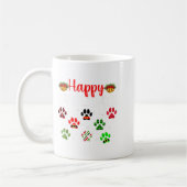 Happy Pawlidays Funny Christmas Hund Paw Xmas Hund Kaffeetasse (Links)