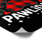 Happy Pawlidays Funny Christmas Hund Paw Xmas Hund Poster (Ecke)
