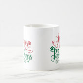 Happy Pawlidays Funny Christmas Kaffeetasse (Mittel)