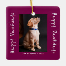 Happy Pawlidays Funny Pun Pet Foto