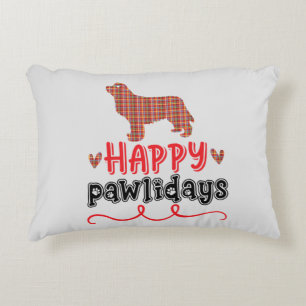 Happy Pawlidays   Funny Word Puff Dekokissen