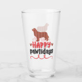 Happy Pawlidays | Funny Word Puff Glas (Rückseite)