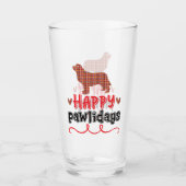 Happy Pawlidays | Funny Word Puff Glas (Vorderseite)