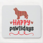 Happy Pawlidays | Funny Word Puff Mousepad (Vorne)