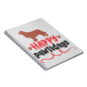 Happy Pawlidays | Funny Word Puff Notizblock (Rechte Seite)
