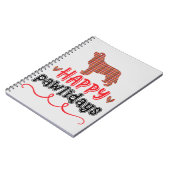 Happy Pawlidays | Funny Word Puff Notizblock (Linke Seite)