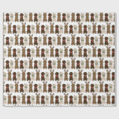 Happy Pawlidays Goldendoodle Weihnachtslicht Geschenkpapier (Flach)