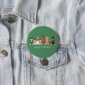 Happy Pawlidays Hunde Red Green Button (Beispiel)