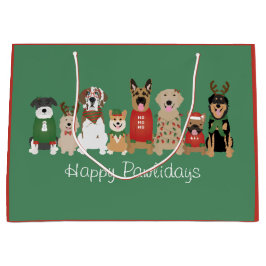 Happy Pawlidays Hunde Red Green Große Geschenktüte