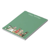Happy Pawlidays Hunde Red Green Notizblock (Rotiert)