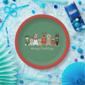 Happy Pawlidays Hunde Red Green Pappteller (Party)