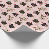 Happy Pawlidays Labrador Retriever Hunde Geschenkpapier (Ecke)