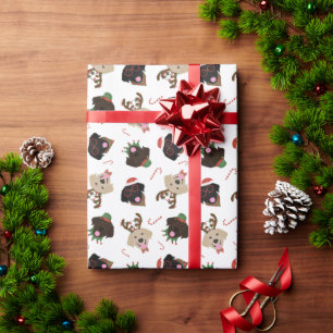 Happy Pawlidays Labrador Retriever Hunde Geschenkpapier