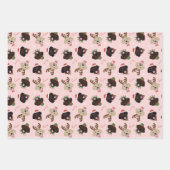 Happy Pawlidays Labrador Retriever Hunde Geschenkpapier Set (Vorderseite)