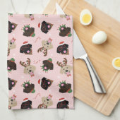 Happy Pawlidays Labrador Retriever Hunde Geschirrtuch (Viertel Falte)