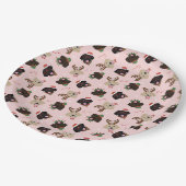 Happy Pawlidays Labrador Retriever Hunde Pappteller (Schrägansicht)