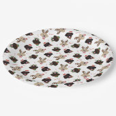 Happy Pawlidays Labrador Retriever Hunde Pappteller (Schrägansicht)