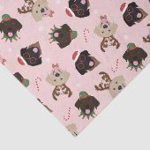 Happy Pawlidays Labrador Retriever Hunde Seidenpapier (Detail)