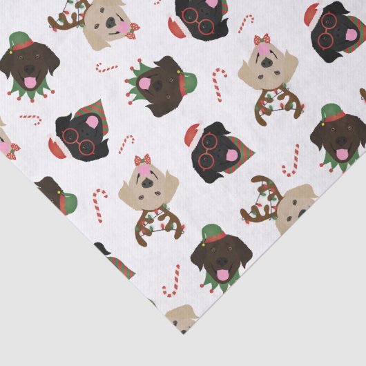 Happy Pawlidays Labrador Retriever Hunde Seidenpapier (Detail)