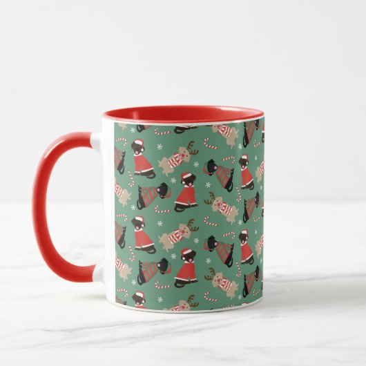 Happy Pawlidays Labrador Retriever Hunde Tasse (Links)