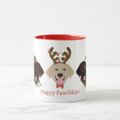 Happy Pawlidays Labrador Retriever Hunde Tasse (Zentrum)