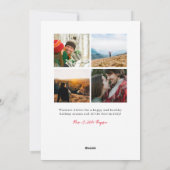 Happy Pawlidays Magenta Foto Feiertagskarte (Rückseite)