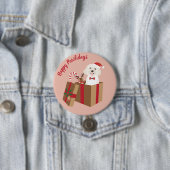 Happy Pawlidays Maltipoo Weihnachtsgeschenk Button (Beispiel)