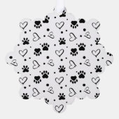 Happy Pawlidays Modern Custom Pet Hund Foto Ornament Karte (Rückseite)