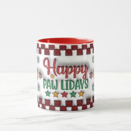 Happy Pawlidays Mug Tasse (Zentrum)