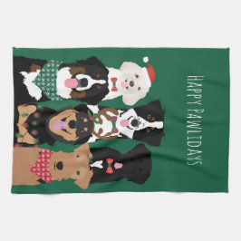 Happy Pawlidays Niedliche Weihnachten Geschirrtuch