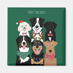 Happy Pawlidays Niedliche Weihnachten Magnet