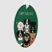 Happy Pawlidays Niedliche Weihnachten Ornament (Vorderseite)