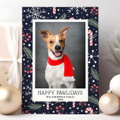 Happy Pawlidays Pet Holiday Foto Card