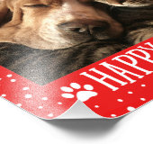 Happy Pawlidays | Red Holiday Fotodruck (Ecke)
