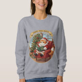 Happy Pawlidays Santa Cat Christmas Sweatshirt (Vorderseite)