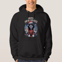 Happy Pawlidays Sheepadoodle Frohe Weihnachtsspass Hoodie