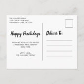 Happy Pawlidays Snowflakes Dog Foto Weihnachten (Rückseite)