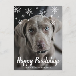 Happy Pawlidays Snowflakes Dog Foto Weihnachten